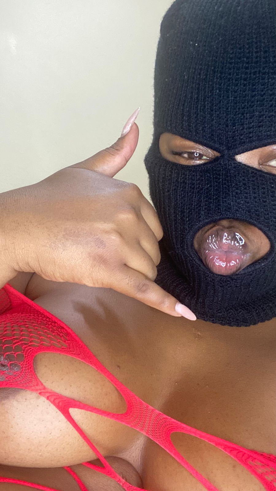 Horny mask girl